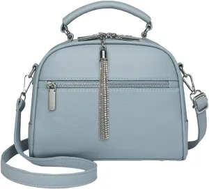 Ventilate Cross Body Bags for Women Textured Tote Zipper Shoulder Bag Vegan Leather Satchel Top Handle for Ladies