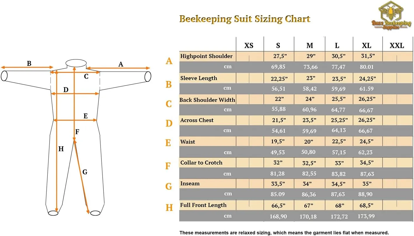 Ventilated Bee Suit & Bee Stickers YKK Metal Zippers – Men/Women - TOTAL PROTECTION - Round Veil Easily On/Off - 8 Pockets
