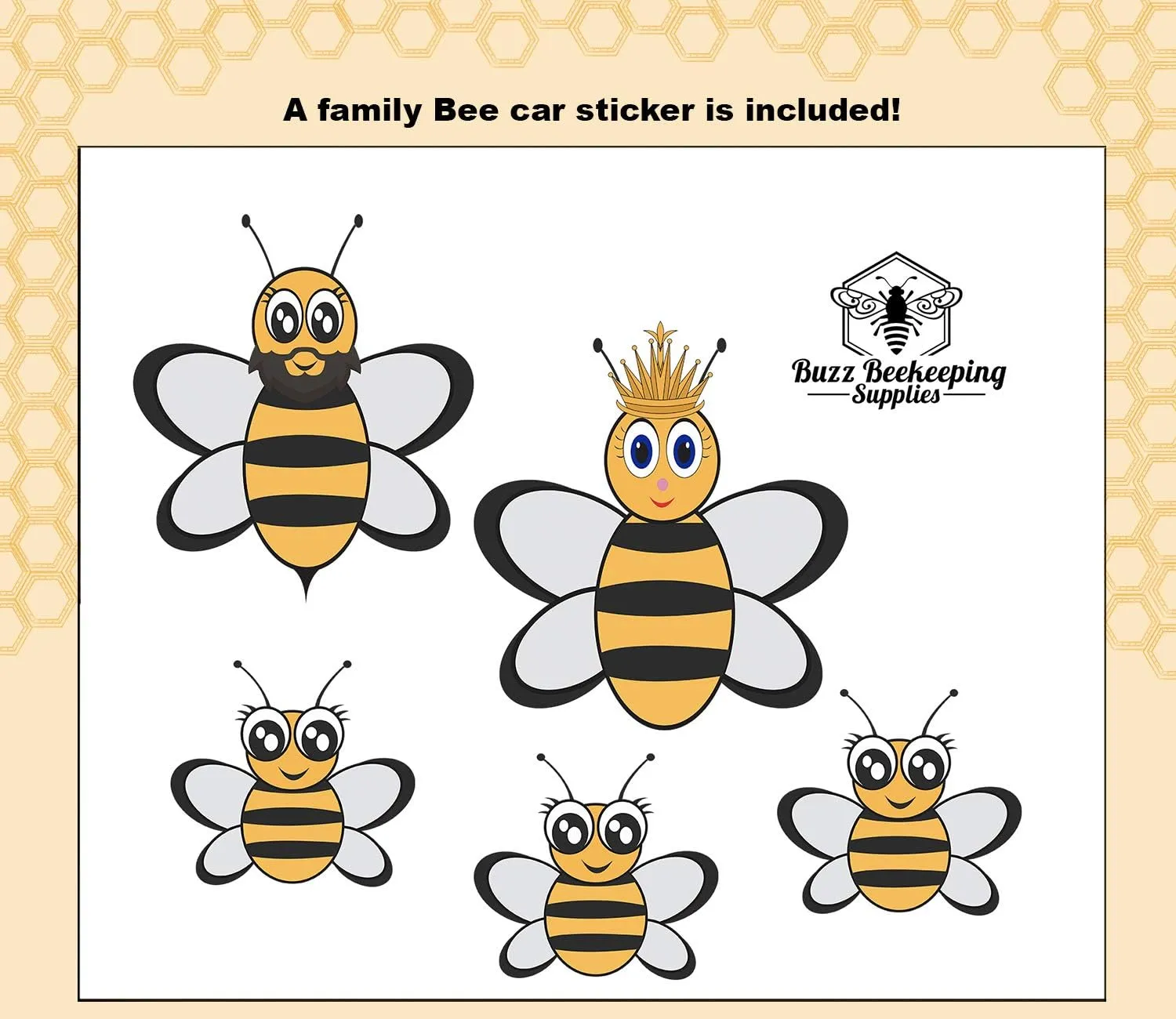 Ventilated Bee Suit & Bee Stickers YKK Metal Zippers – Men/Women - TOTAL PROTECTION - Round Veil Easily On/Off - 8 Pockets
