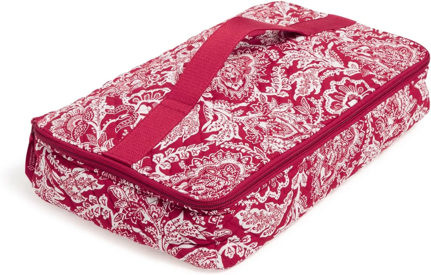 Vera Bradley Women's Cotton Heat Resistant Casserole Carrier, Java Red - Recycled Cotton, One Size