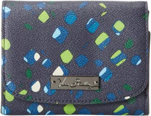 Vera Bradley Womens Petite Wallet Ink Spots One Size