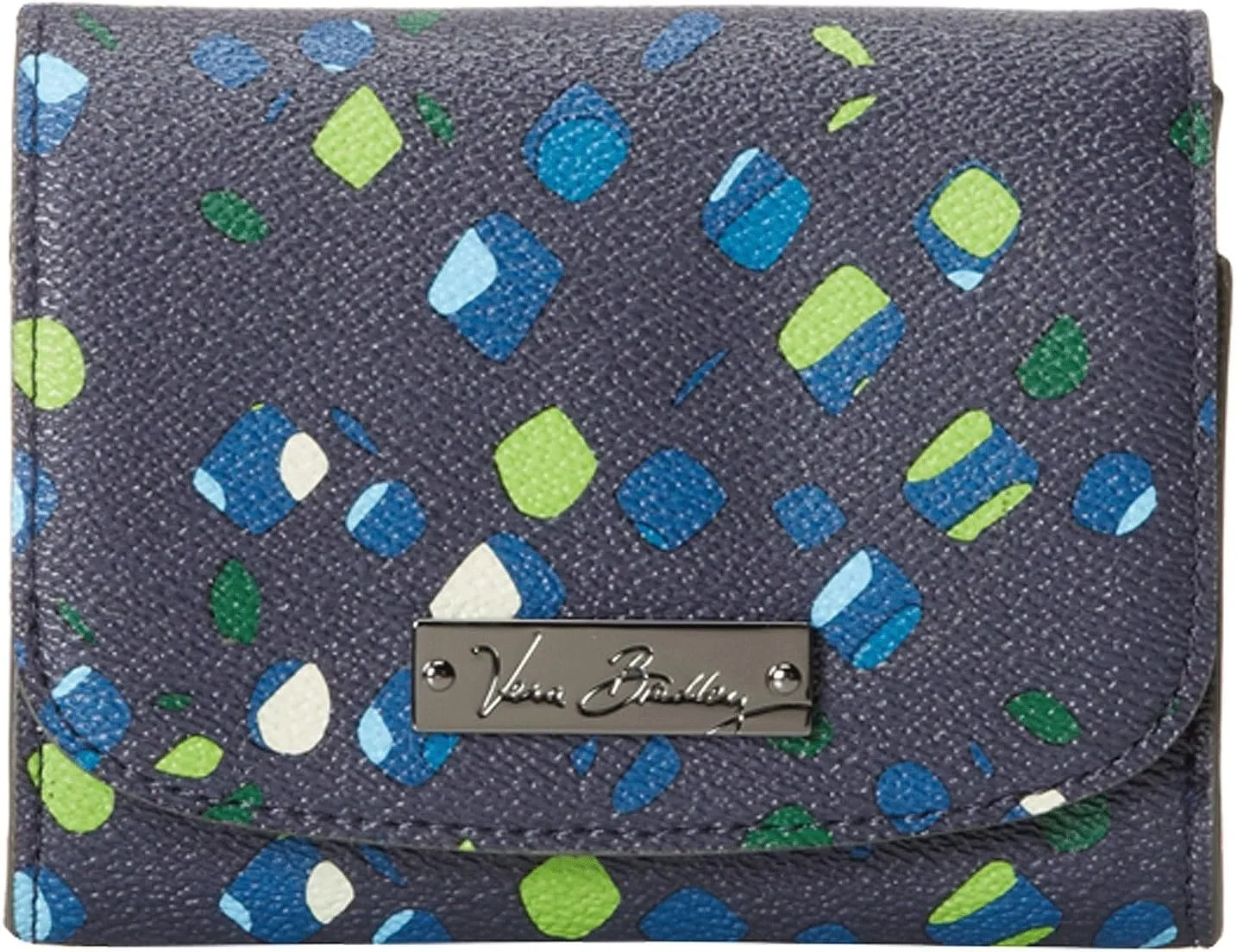 Vera Bradley Womens Petite Wallet Ink Spots One Size