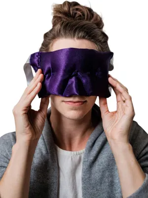 Victoria's Lavender Luxury Aromatherapy Lavender Eye Mask Pillow - Ideal for Hot or Cold Applications, Weighted Eye Compression, Meditation Silk Eye Mask (Colors May Vary)