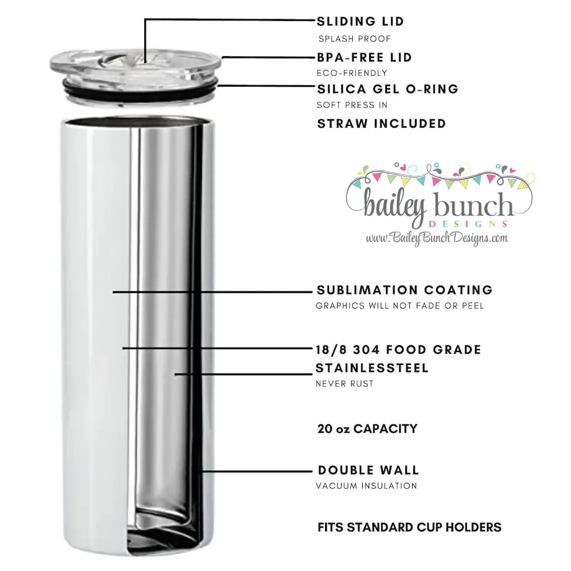 VILLAIN Shimmer Glitter Tumbler TUMBVILLAIN0520