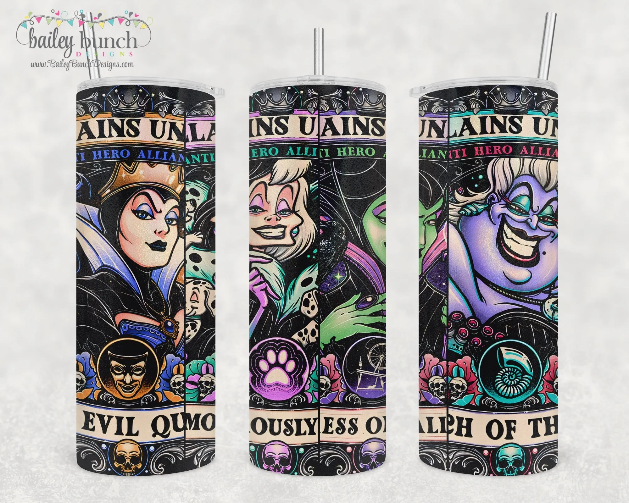 VILLAIN Shimmer Glitter Tumbler TUMBVILLAIN0520
