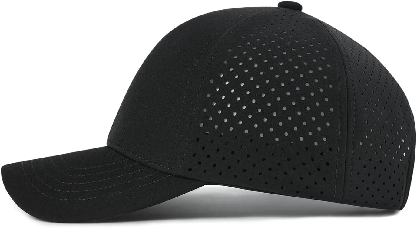 VOBOOM Men Quick Dry Baseball Cap Laser Cut Mesh Ball Curved Brim Snapback Hat