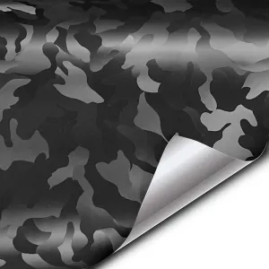 VViViD  Stealth Medium Pattern Camouflage Vinyl Wrap Roll (15ft x 5ft, Black)