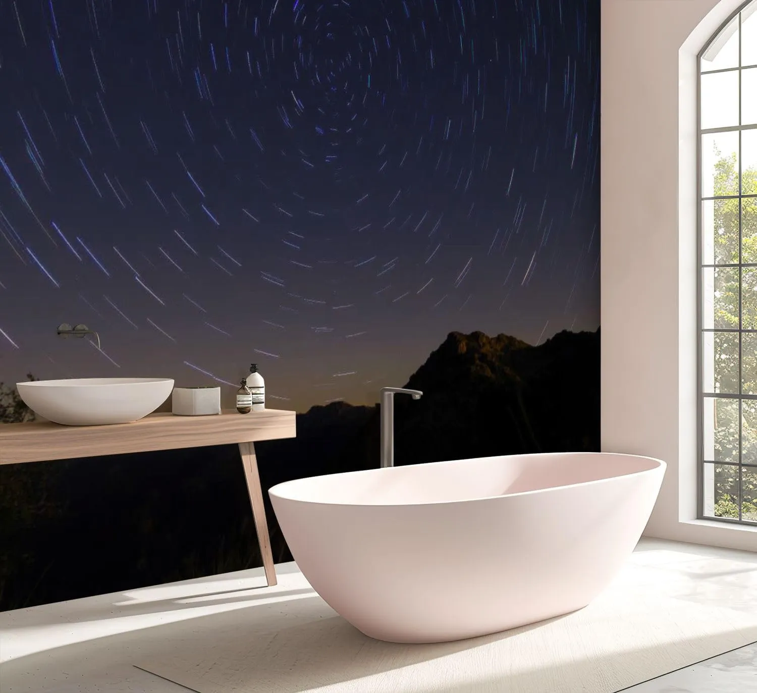 Wall Mural Peel and Stick Perseid Meteor Shower Stars Large Wallpaper Self Adhesive Contact Paper Removable 3D Wall Sticker for Living Room Bedroom 69"x98"