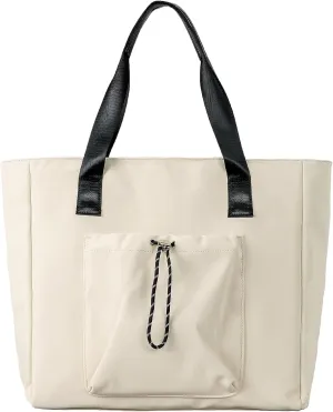 Waterproof Beach Bag Large Beach Bags for Women with Zipper Large Gym Tote Handbag for Vacation Holiday