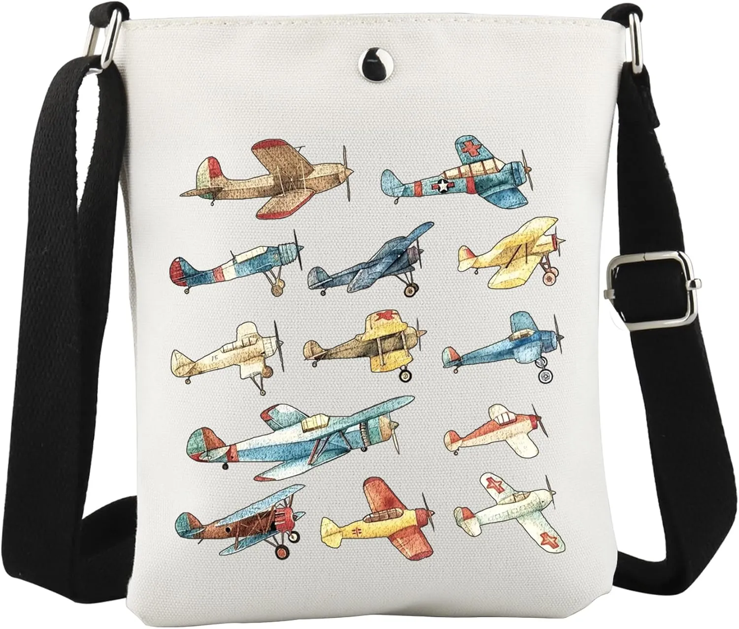 WCGXKO Vintage Planes Crossbody Bag Aviation Gift Aviation History Gift Plane Collage Gift Flight Attendants Gift gift