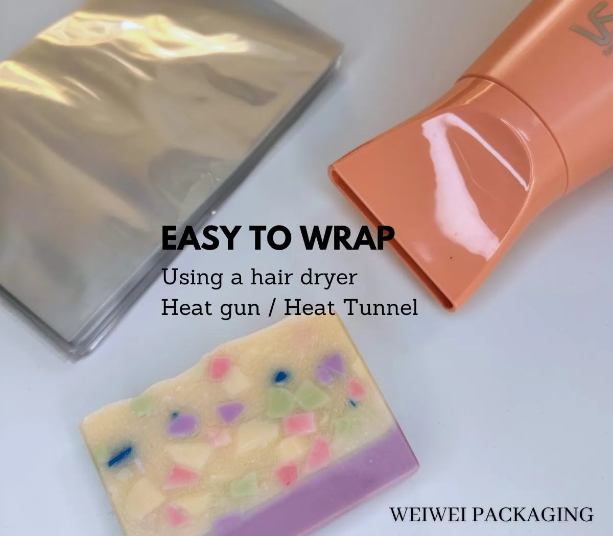 Weiwei - 9 X 14 inch 200PCS Odorless PVC Heat Shrink Wrap Bags with Vent Hole