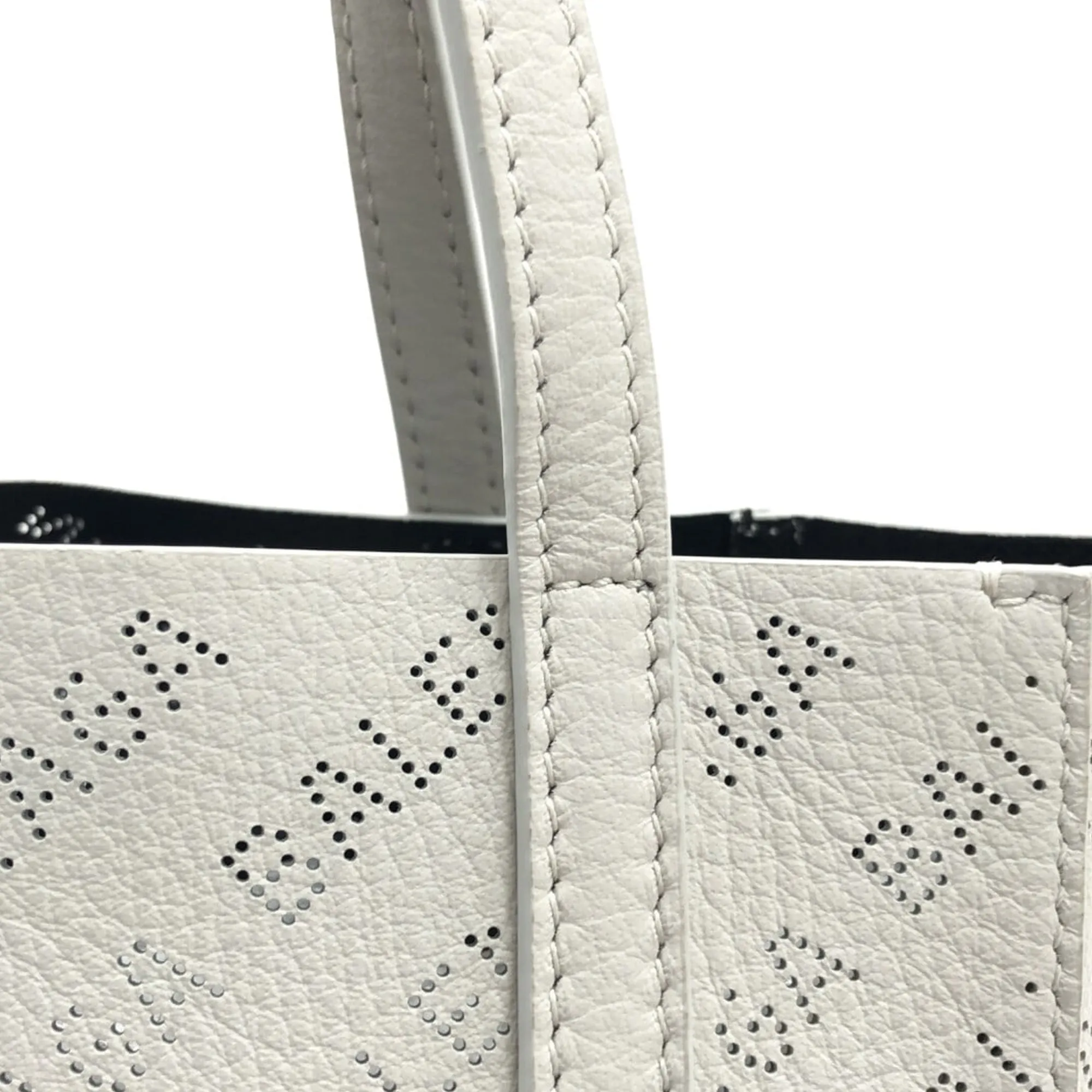White Balenciaga XXS Everyday Perforated Leather Shopping Tote Bag Satchel