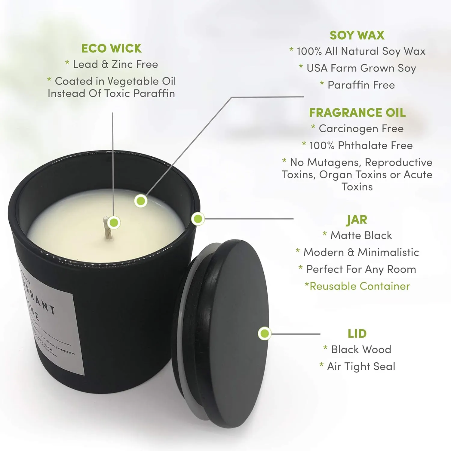 White Sage and Lavender Candle | 100% Organic Soy Wax, Scented Candle, Candles Gifts for Women, Sandalwood, for Aromatherapy, Cleansing House, and Relaxation, 7.1oz