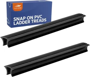 White Water - 2 Pack Snap-in PVC Boarding Ladder Treads | Non-Slip Marine Boarding Steps | Durable UV & Saltwater Resistant Boat Ladder Inserts | Secure Footing for Boats, & Docks | Easy Install
