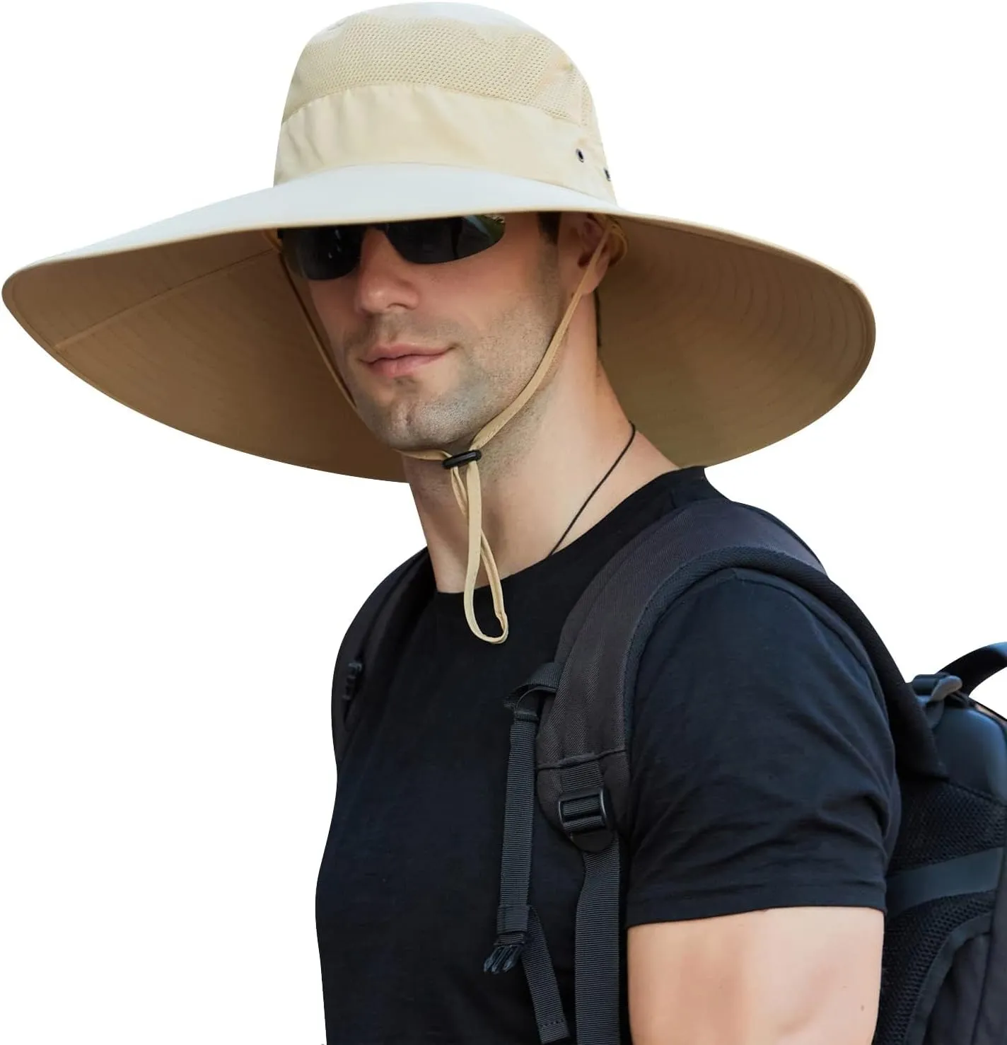 Wide Brim Sun Hat for Men Women UV Protection Ventilated Summer Hats for Fishing Hiking Garden Beach