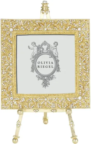 Windsor Gold Austrian Crystal 4x4 w/Easel Frame by Olivia Riegel - 4x4