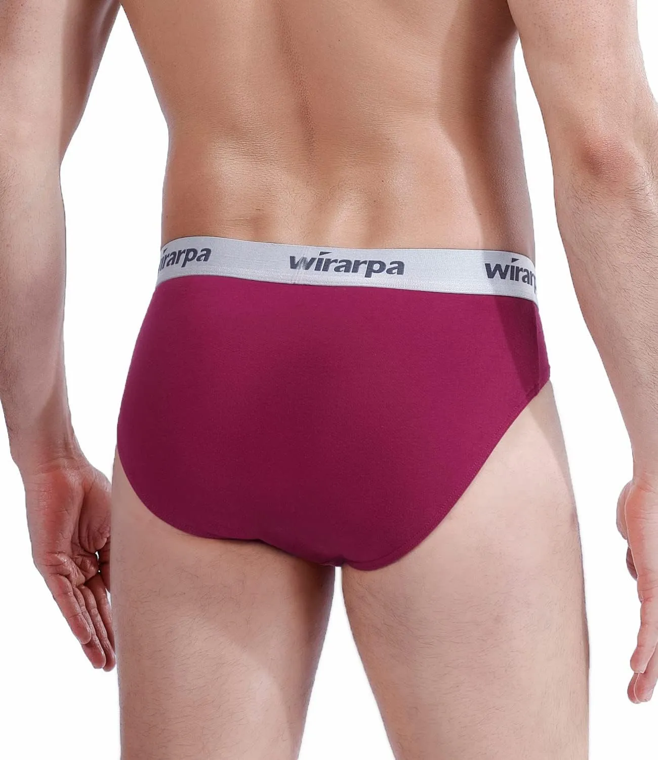 wirarpa Men's Cotton Stretch Underwear Support Briefs Wide Waistband Multipack