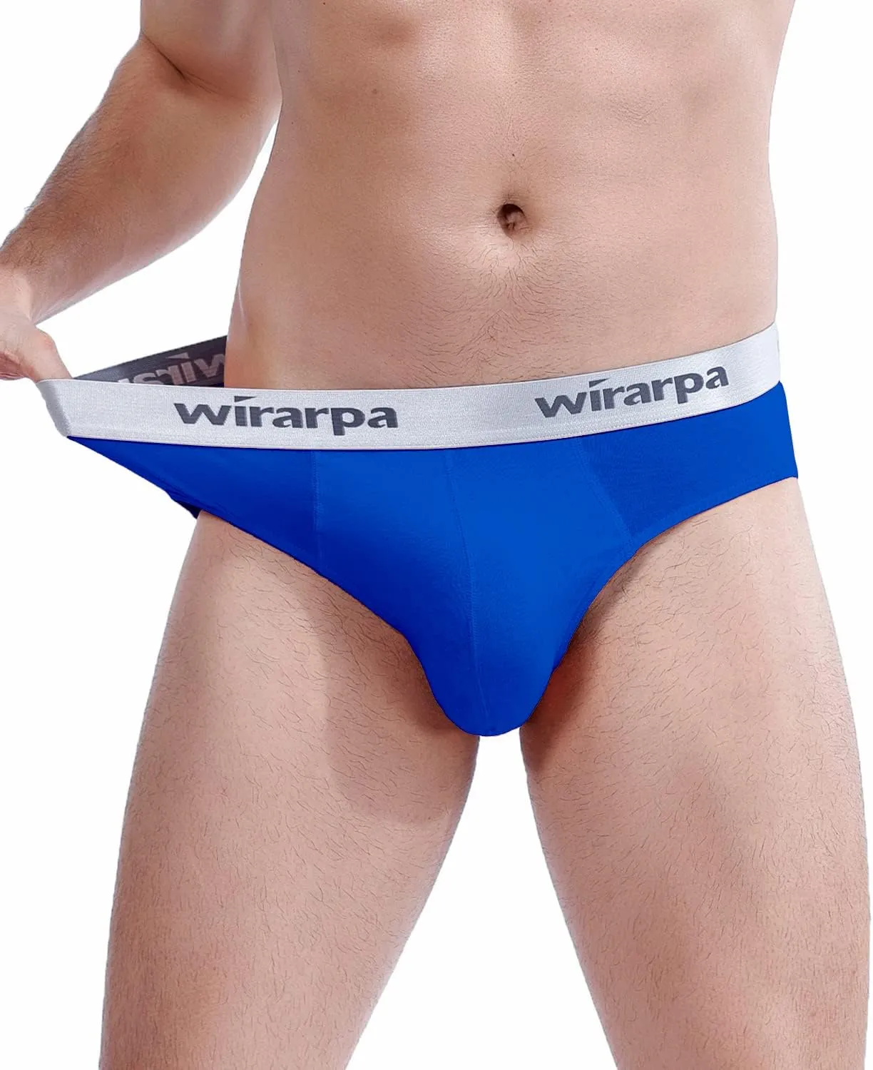 wirarpa Men's Cotton Stretch Underwear Support Briefs Wide Waistband Multipack