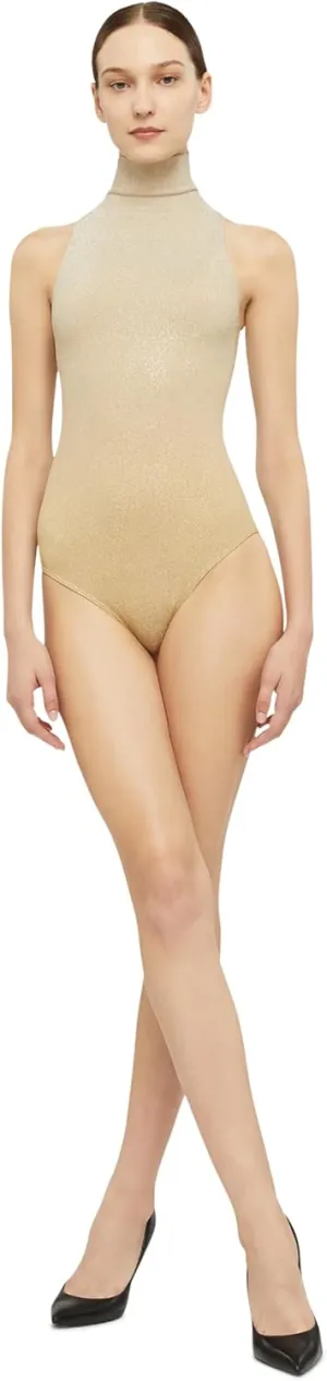 Wolford Fading Shine Body For Women Sleeveless Bodysuit High-Impact Gradient High Neck Brazilian Bottoms For Everyday Wear