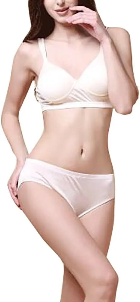 Women 2Pairs Pure Natural Silk Panties Soft Smooth Healthy Bikini Summer Underwear