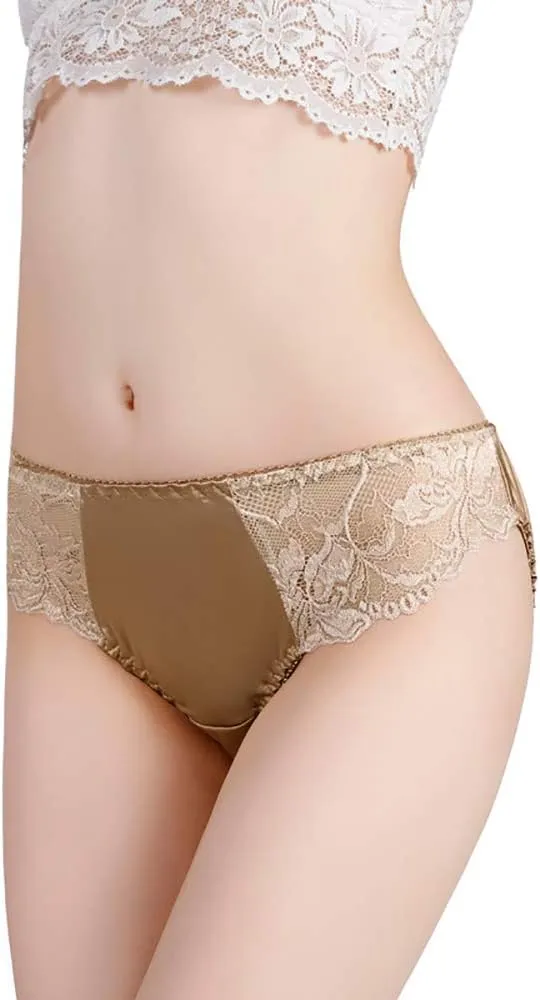 Women Multi Pairs Pure Silk Briefs Panties Soft Smooth Healthy Bikini Classic Casual Underwear