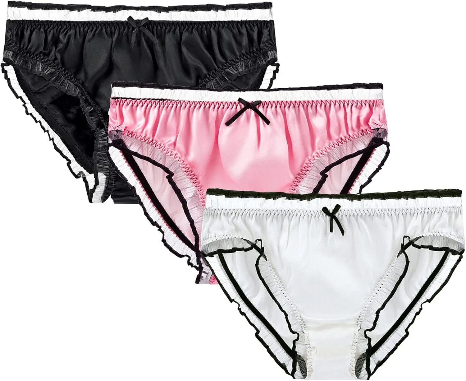 Women Multi Pairs Pure Silk Briefs Panties Soft Smooth Healthy Bikini Classic Casual Underwear