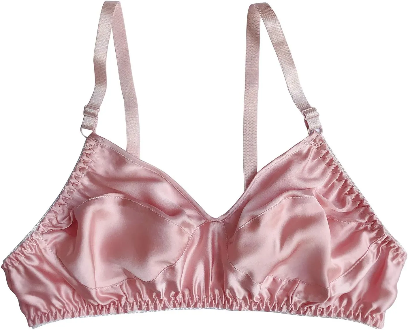 Women Pure Silk Bra Soft Underwear Smooth Health Unpadded Bra Multi Size