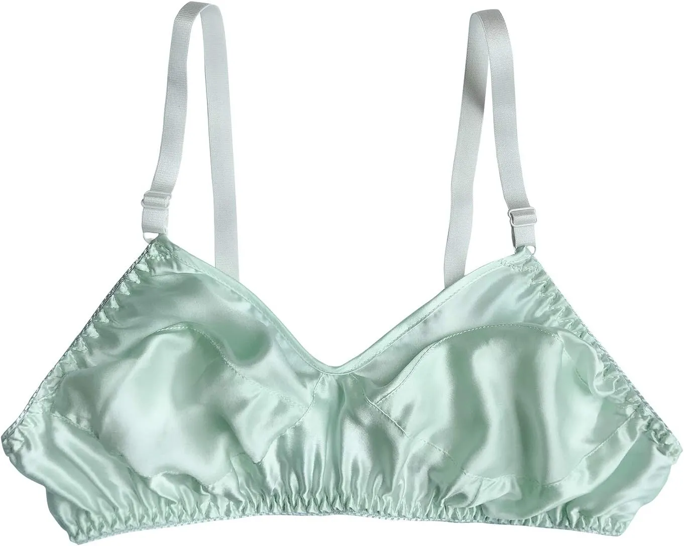 Women Pure Silk Bra Soft Underwear Smooth Health Unpadded Bra Multi Size