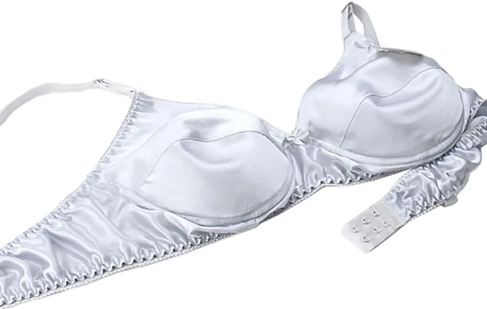 Women Pure Silk Bra Soft Underwear Smooth Health Unpadded Bra Multi Size