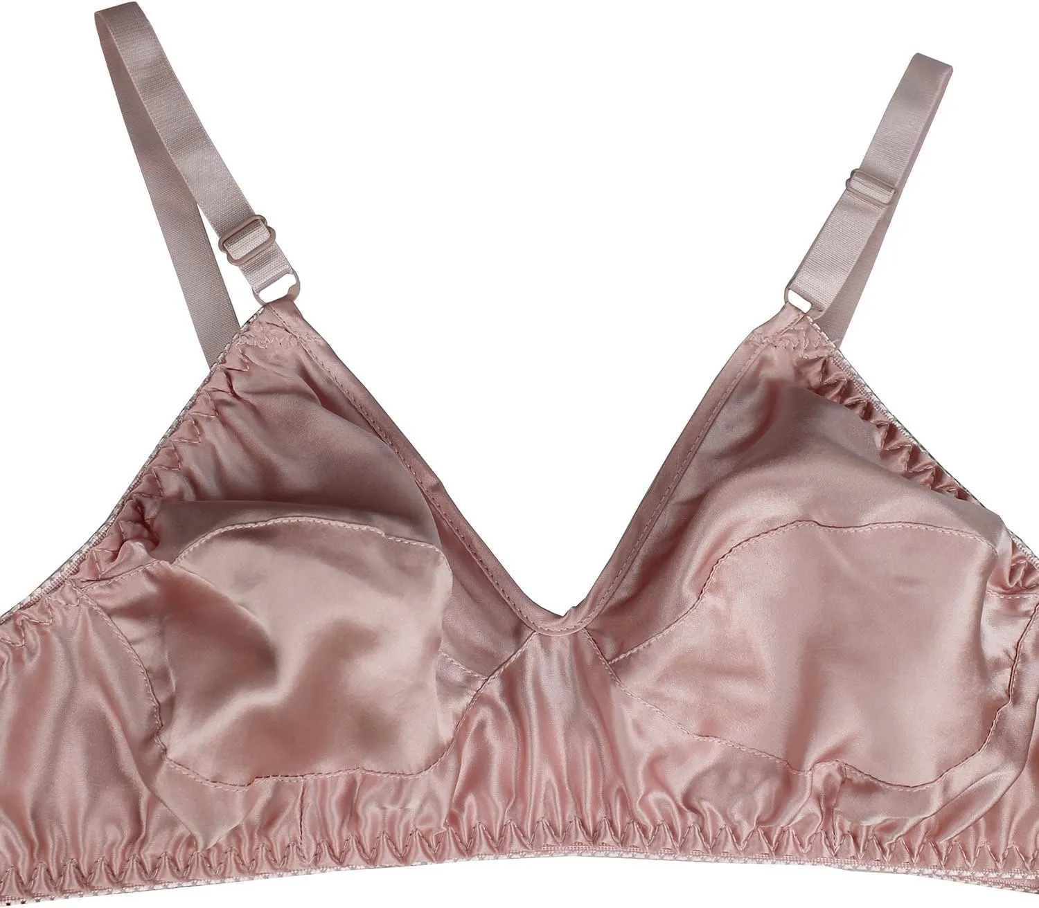 Women Pure Silk Bra Soft Underwear Smooth Health Unpadded Bra Multi Size