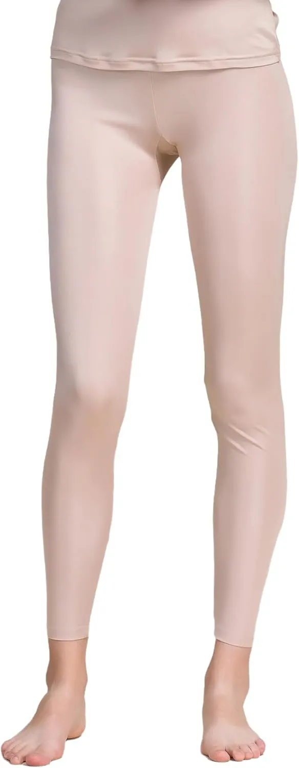 Women Silk Thermal Long Johns Underwear Leggings Pants Mulberry Silk Lightweight Base Layer Bottom
