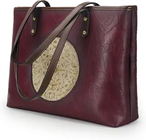 Women Tote Bags Shoulder Purse Ladies Handle Shoulder Handbags Vintage Embossed