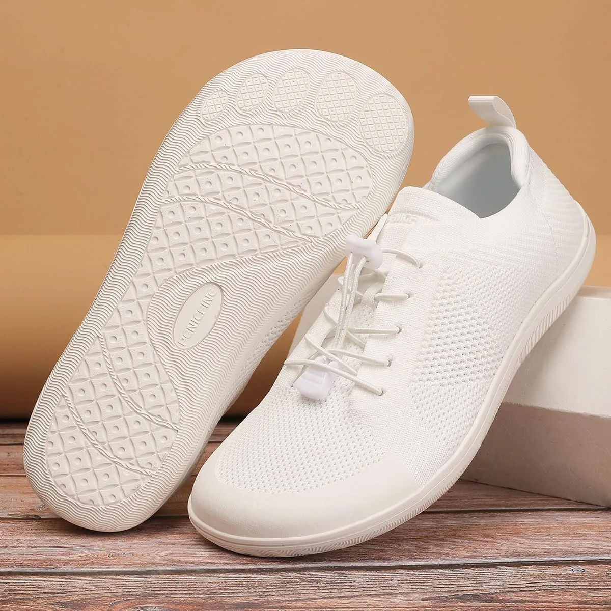 Womens Barefoot Hiking Shoes Wide Toe Zero-Drop Sole Breathable Mesh Anti-Slip Traction