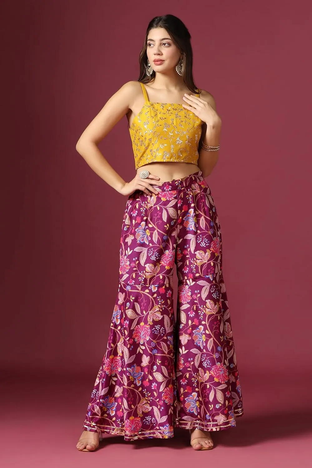 Women's Chinon Printed Salwar Suit Set