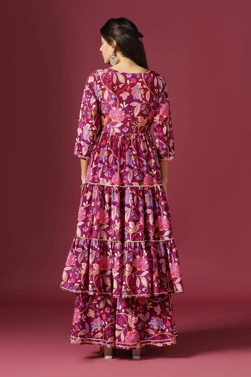 Women's Chinon Printed Salwar Suit Set