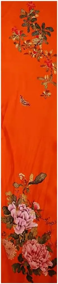 Women's Classic 100% Silk Kimono Robe, Bathrobe—Printed Pattern