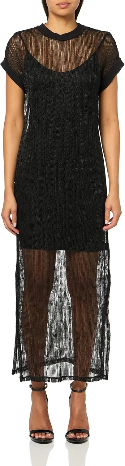 Women's Giana Metallic Open Stitch Midi Dress
