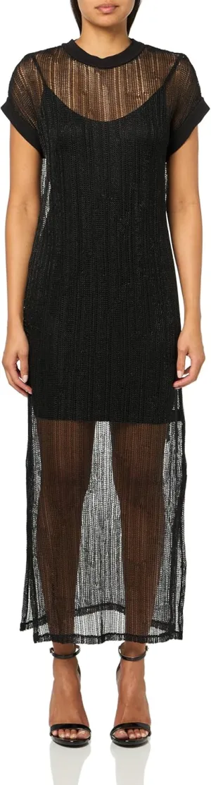 Women's Giana Metallic Open Stitch Midi Dress