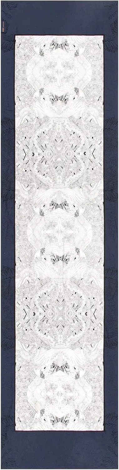 Womens Long Silk Scarf Mulberry Floral Silk Scarf for Hair