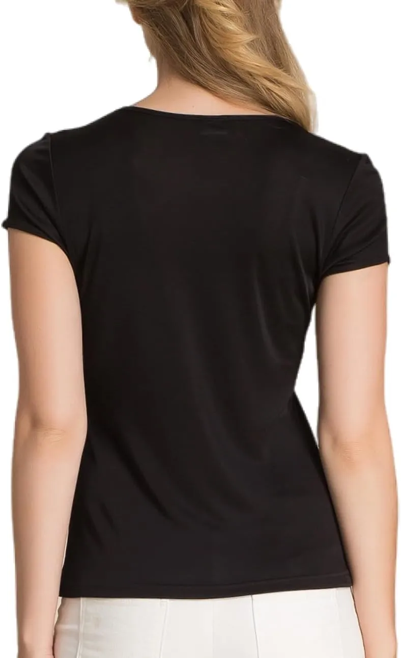 Womens Mulberry Silk T Shirts Basic Crewneck Short sleeve Tee Tops Blouse Summer Casual Solid Tshirts