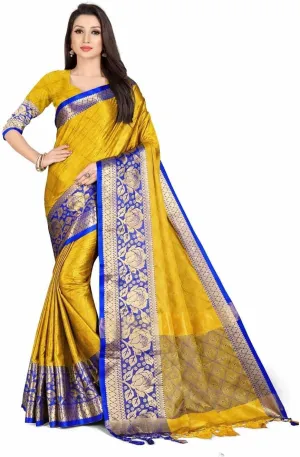 Women's Ora Silk Ethnic Wear Saree With Unstitched Blouse Piece -(RO-1006)