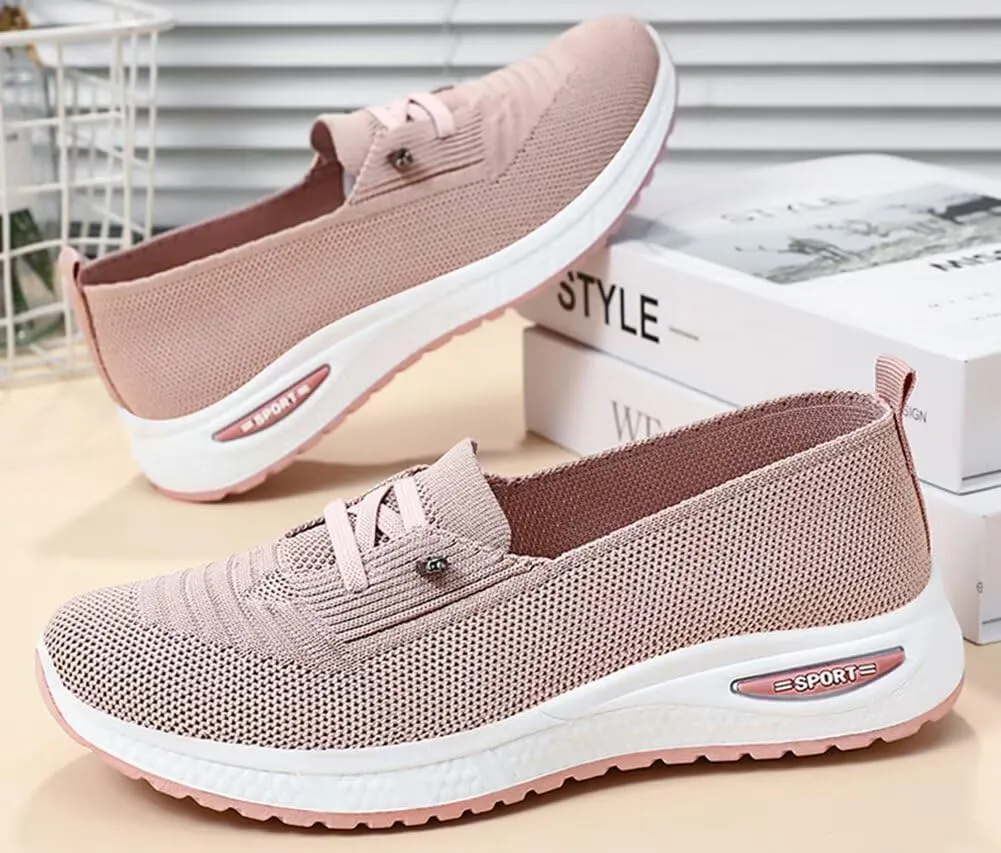 Women's Orthopedic Mesh Walking Shoes Athletic Sport Running Sneakers Slip-on Cozy Breathable