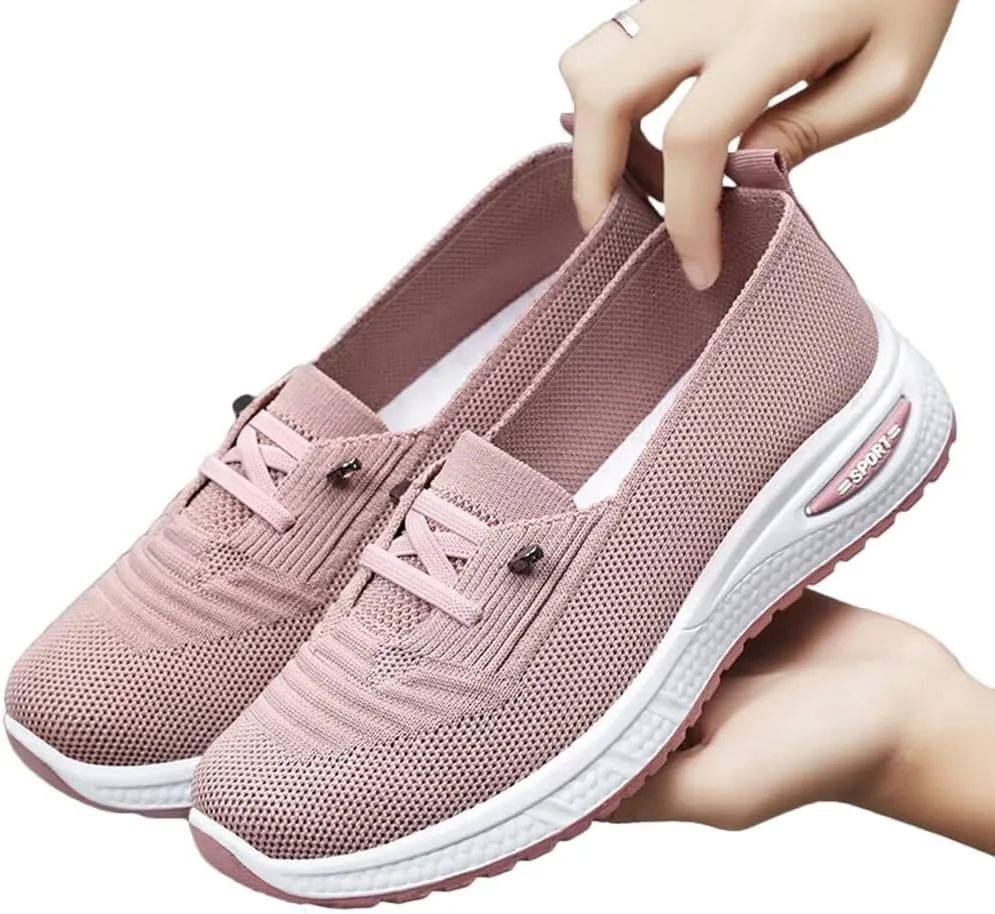 Women's Orthopedic Mesh Walking Shoes Athletic Sport Running Sneakers Slip-on Cozy Breathable