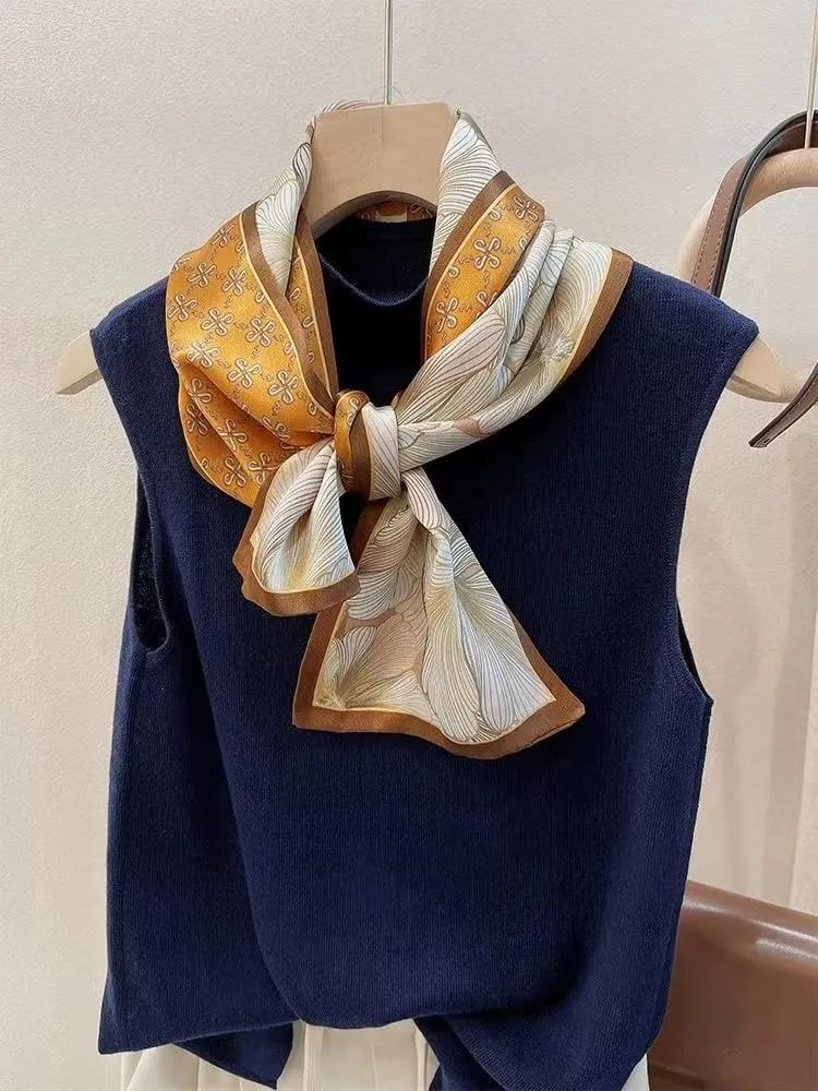 Womens Pure Mulberry Silk Scarf,Long Shawls for Head Scarf,Wrap Breathable Lightweight Neck Scarves For Handbag