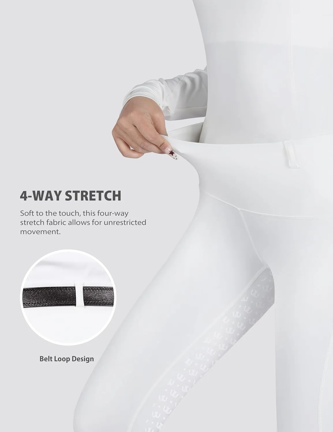 Women's Riding Breeches Equestrian Riding Pants with Silicone Grip and Ventilated Mesh Fabric Active Riding Tights