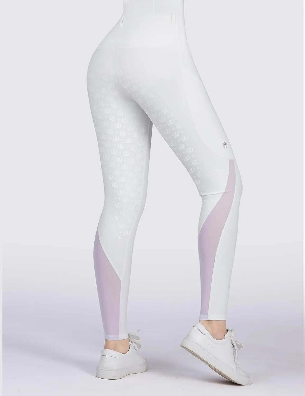 Women's Riding Breeches Equestrian Riding Pants with Silicone Grip and Ventilated Mesh Fabric Active Riding Tights