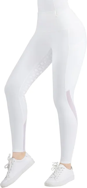 Women's Riding Breeches Equestrian Riding Pants with Silicone Grip and Ventilated Mesh Fabric Active Riding Tights