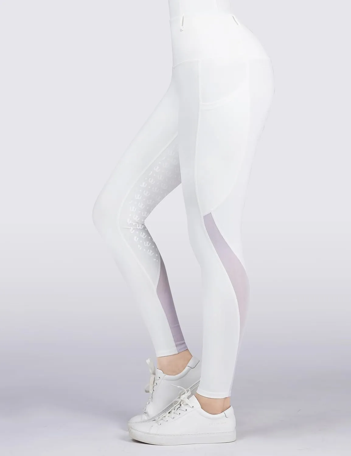 Women's Riding Breeches Equestrian Riding Pants with Silicone Grip and Ventilated Mesh Fabric Active Riding Tights