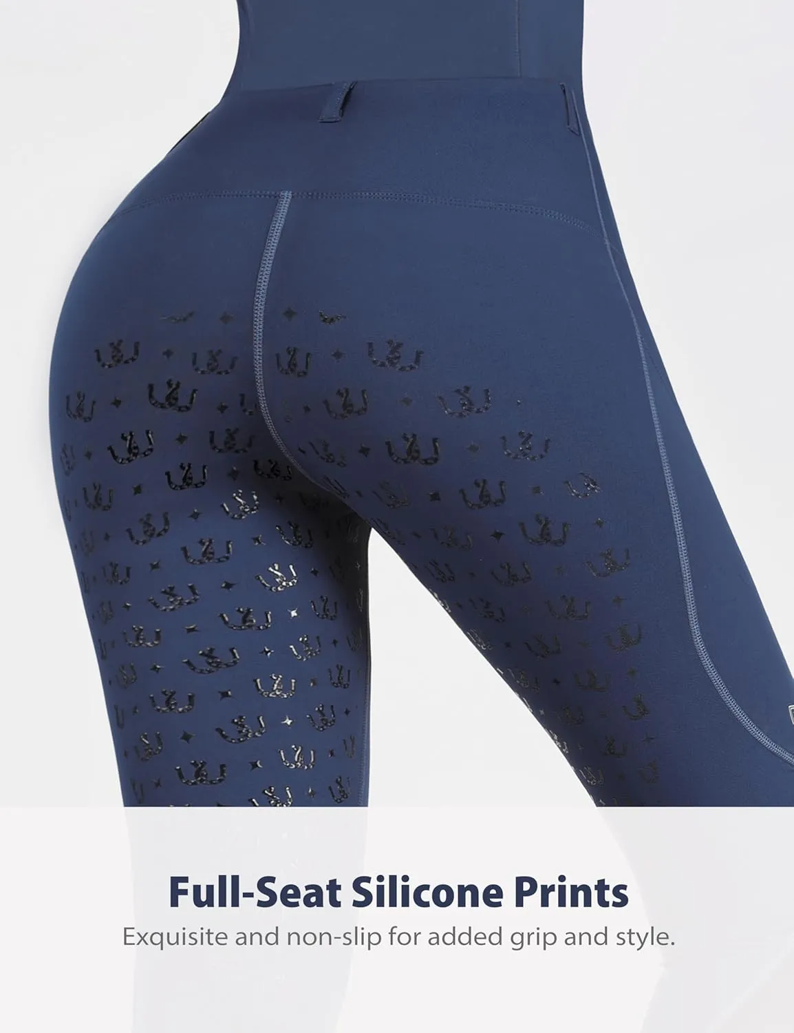 Women's Riding Breeches Equestrian Riding Pants with Silicone Grip and Ventilated Mesh Fabric Active Riding Tights