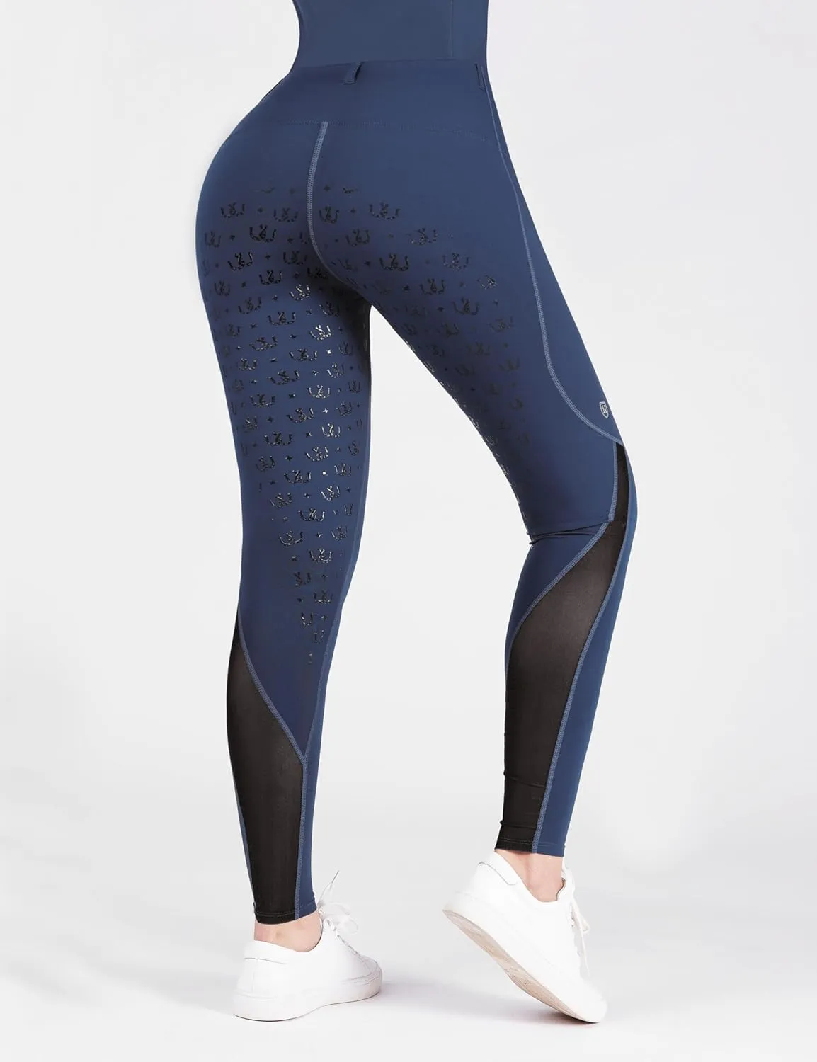 Women's Riding Breeches Equestrian Riding Pants with Silicone Grip and Ventilated Mesh Fabric Active Riding Tights